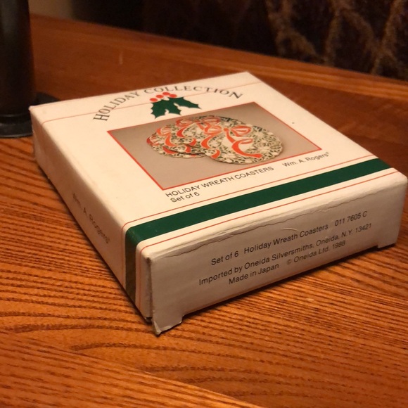 Silver Wreath Coaster Set of 6 Wm A Rogers Oneida Silversmiths Vintage - Picture 5 of 5